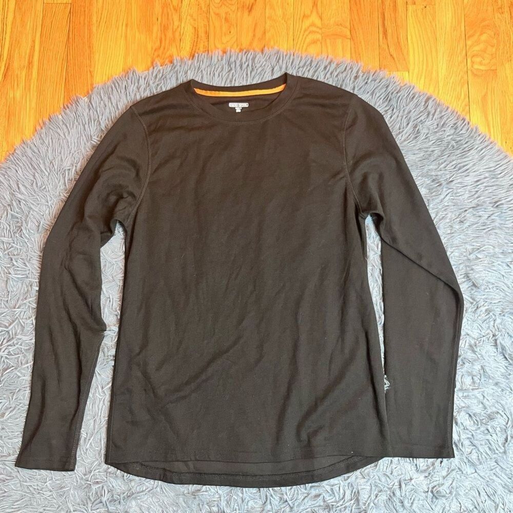 Omni Wool Men's Black Wool Blend Base Layer Size L